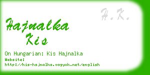 hajnalka kis business card